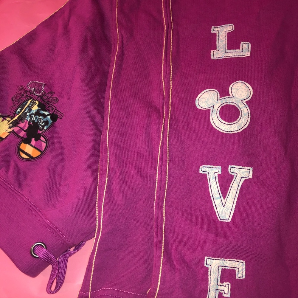 Disney Parks Love Mickey 1971 Purple Sweatpants